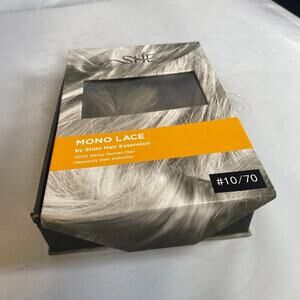 Mono lace by Shiloh hair extensions 10/70 Ashy Silver & White Blonde